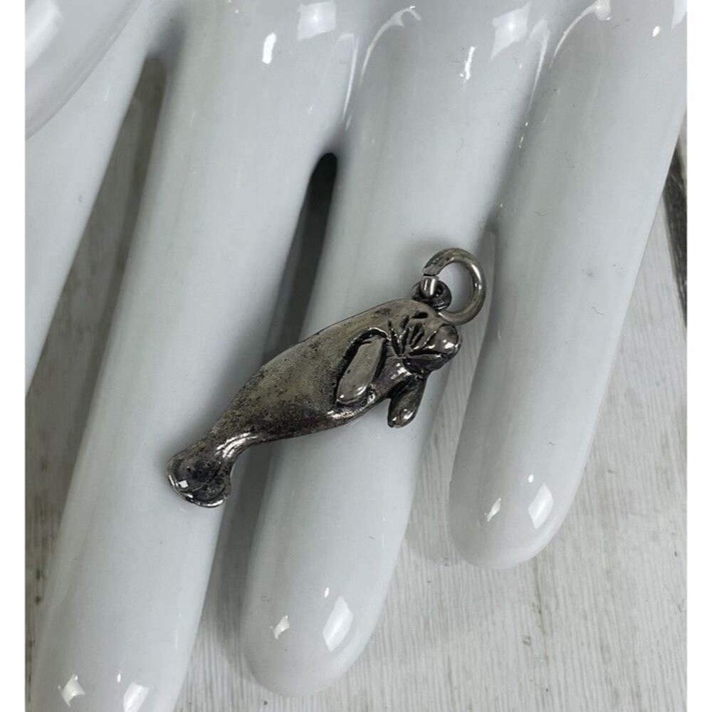 Sterling Silver 925 Manatee /Sea Cow Charm Pendant - Vintage